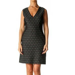 hutch Black Lipstick Print Casual A-Line Dress